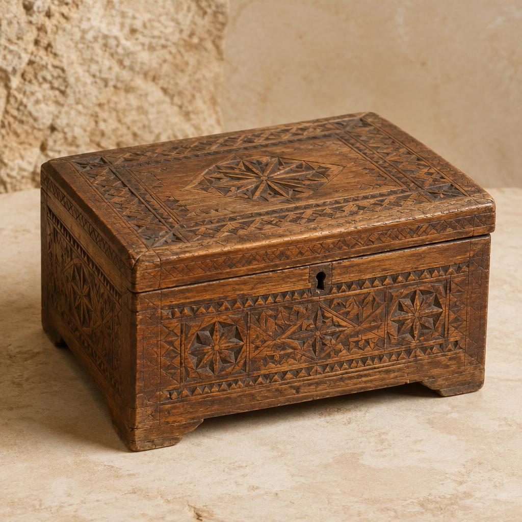 Coffret ancien en bois de cèdre